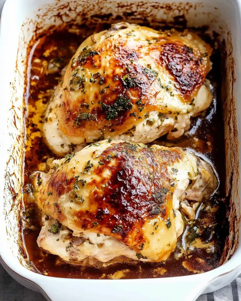 French Onion Stuffed Chicken Casserole