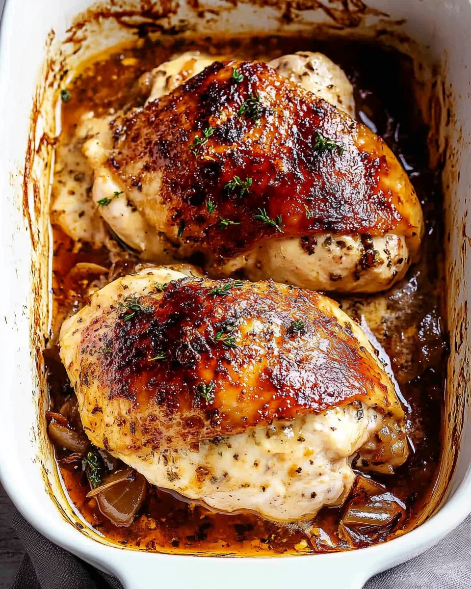 French Onion Stuffed Chicken Casserole French