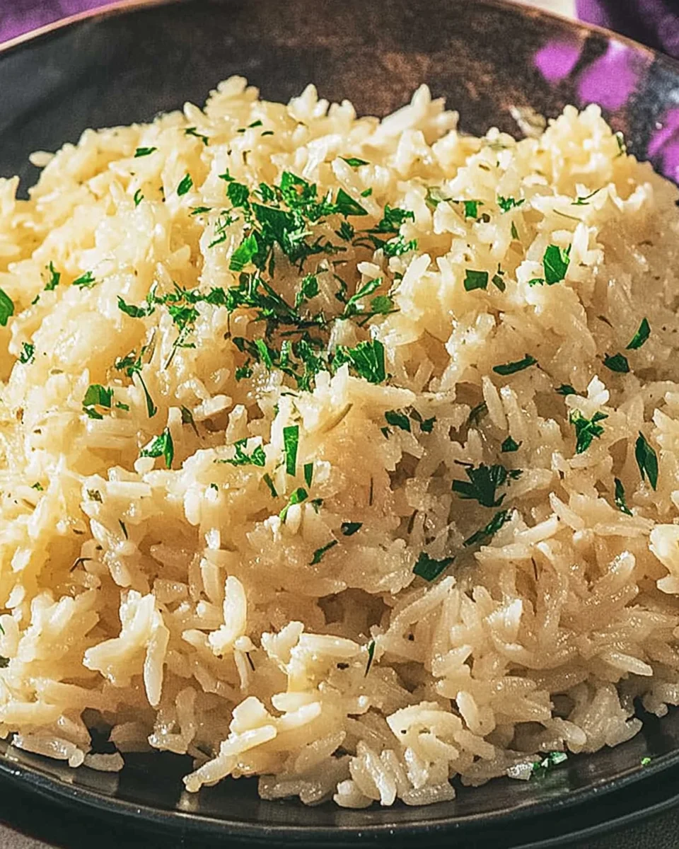 Garlic Parmesan Rice 22 Garlic