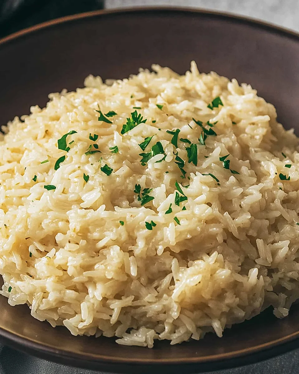 Garlic Parmesan Rice 24 Garlic