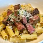 Garlic Parmesan Steak Pasta