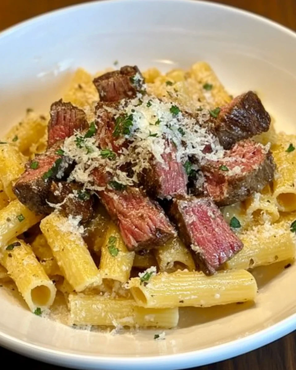 Garlic Parmesan Steak Pasta Garlic Parmesan Steak Pasta