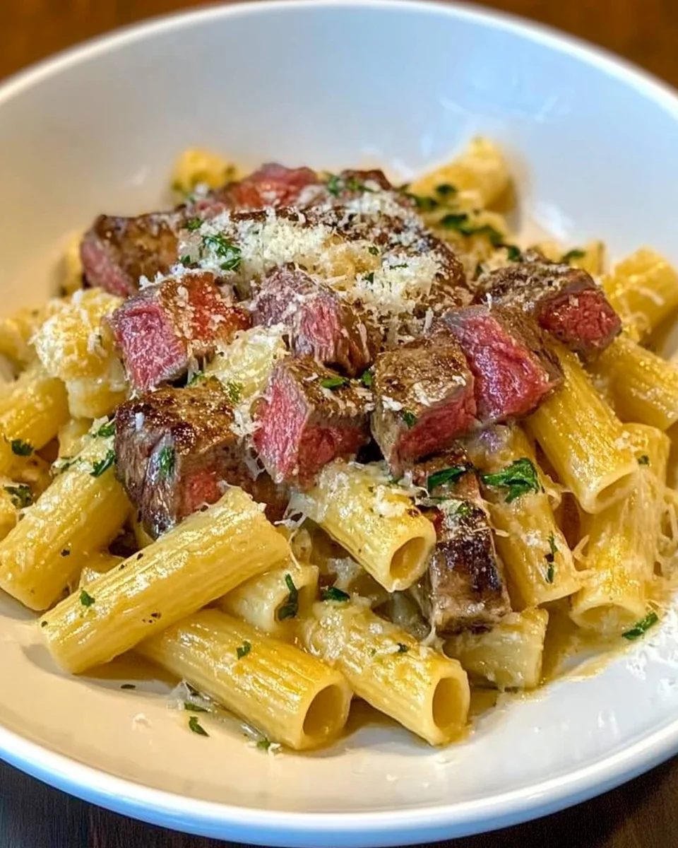 Garlic Parmesan Steak Pasta Garlic