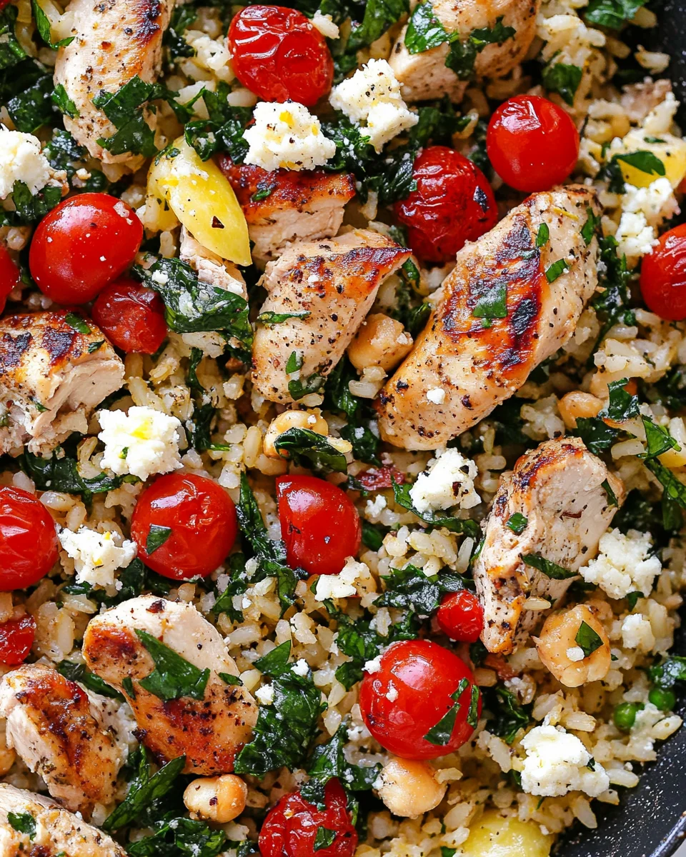 Greek Chicken and Lemon Rice (30 Minutes, One-Pot) Greek