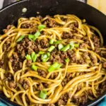 Ground Beef Mongolian Noodles
