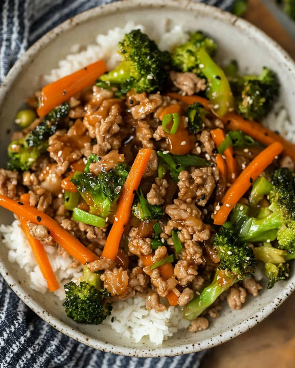 Ground Turkey Teriyaki Stir Fry