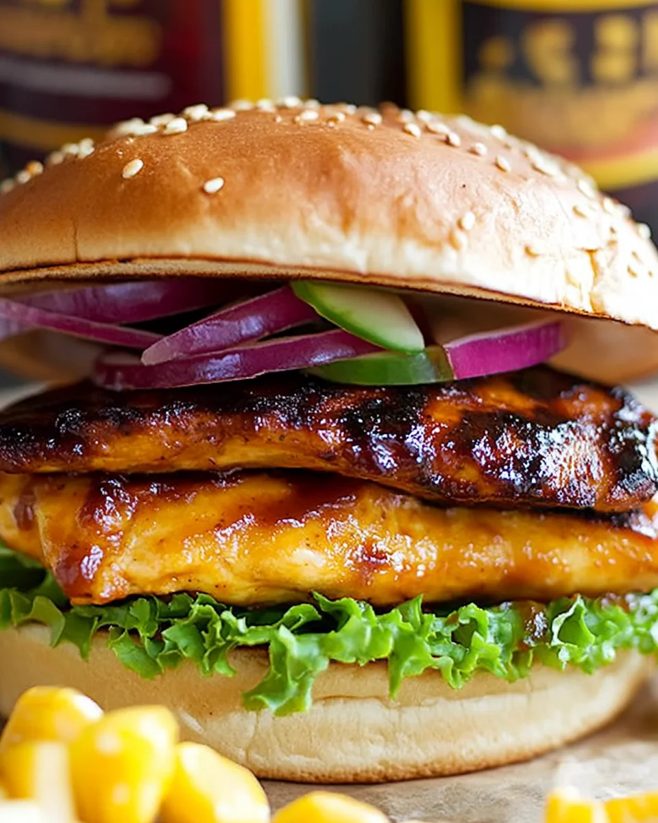 Hawaiian BBQ Chicken Sandwiches Hawaiian