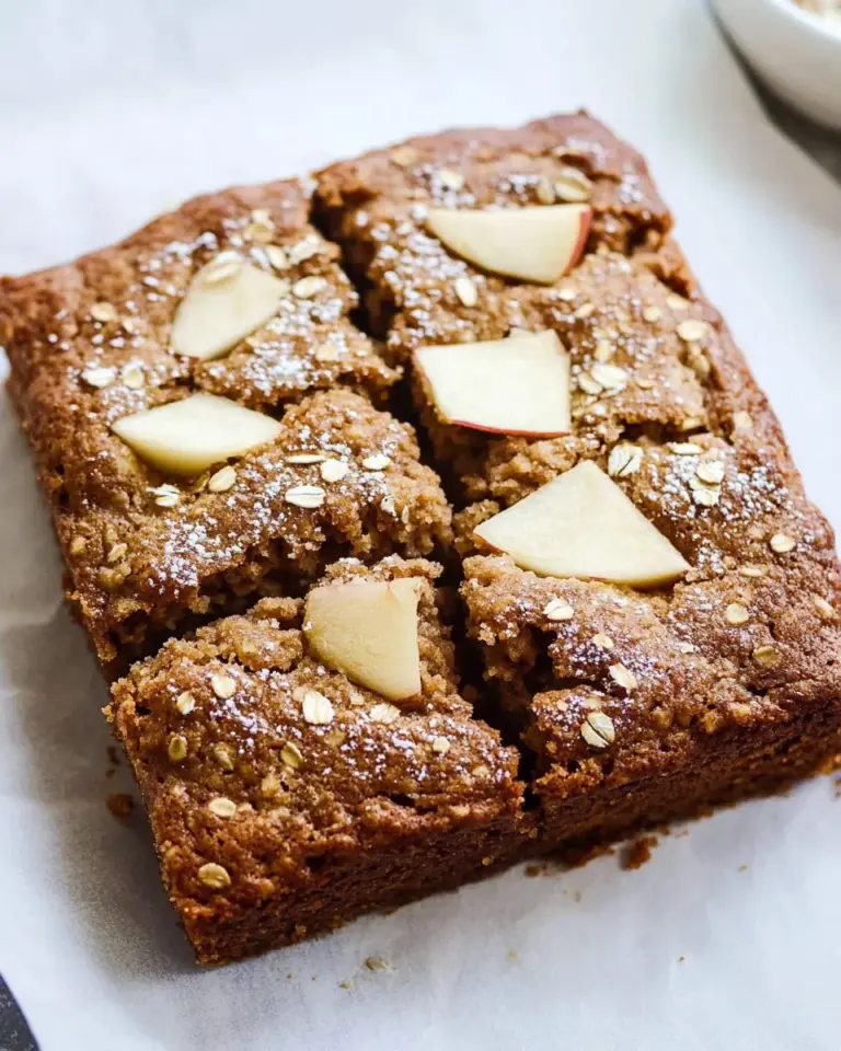 Healthy Breakfast Oatmeal Apple Cake