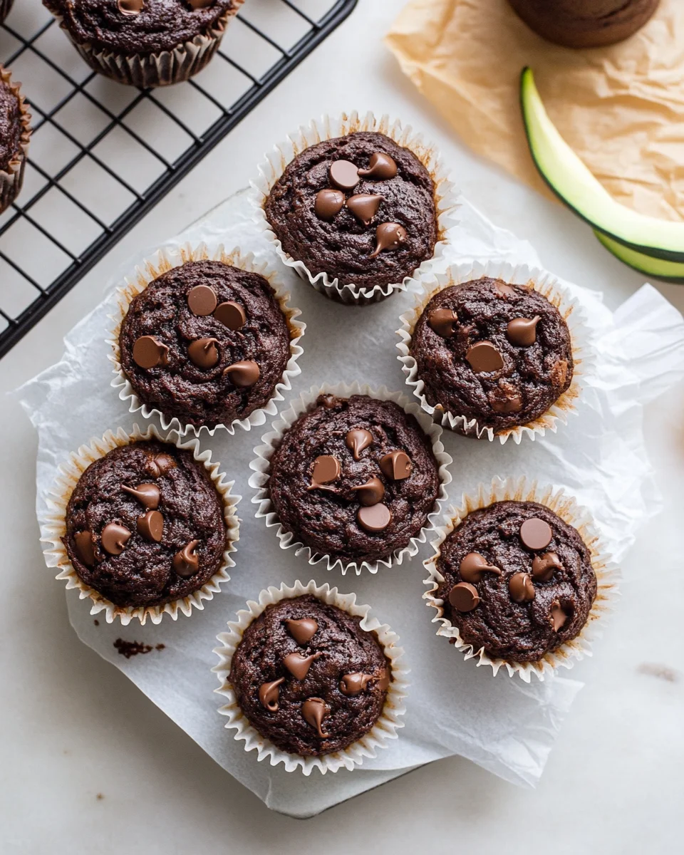 Healthy & Moist Chocolate Zucchini Muffins Healthy & Moist Chocolate Zucchini Muffins