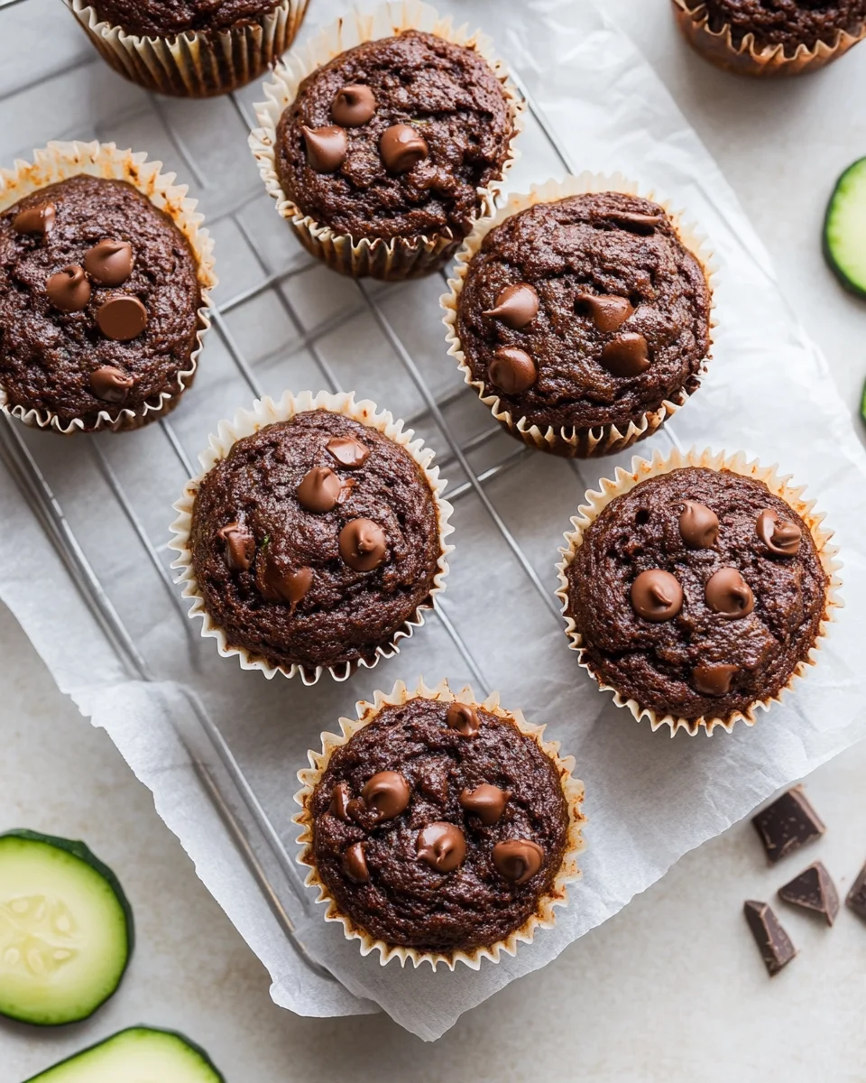 Healthy & Moist Chocolate Zucchini Muffins Healthy