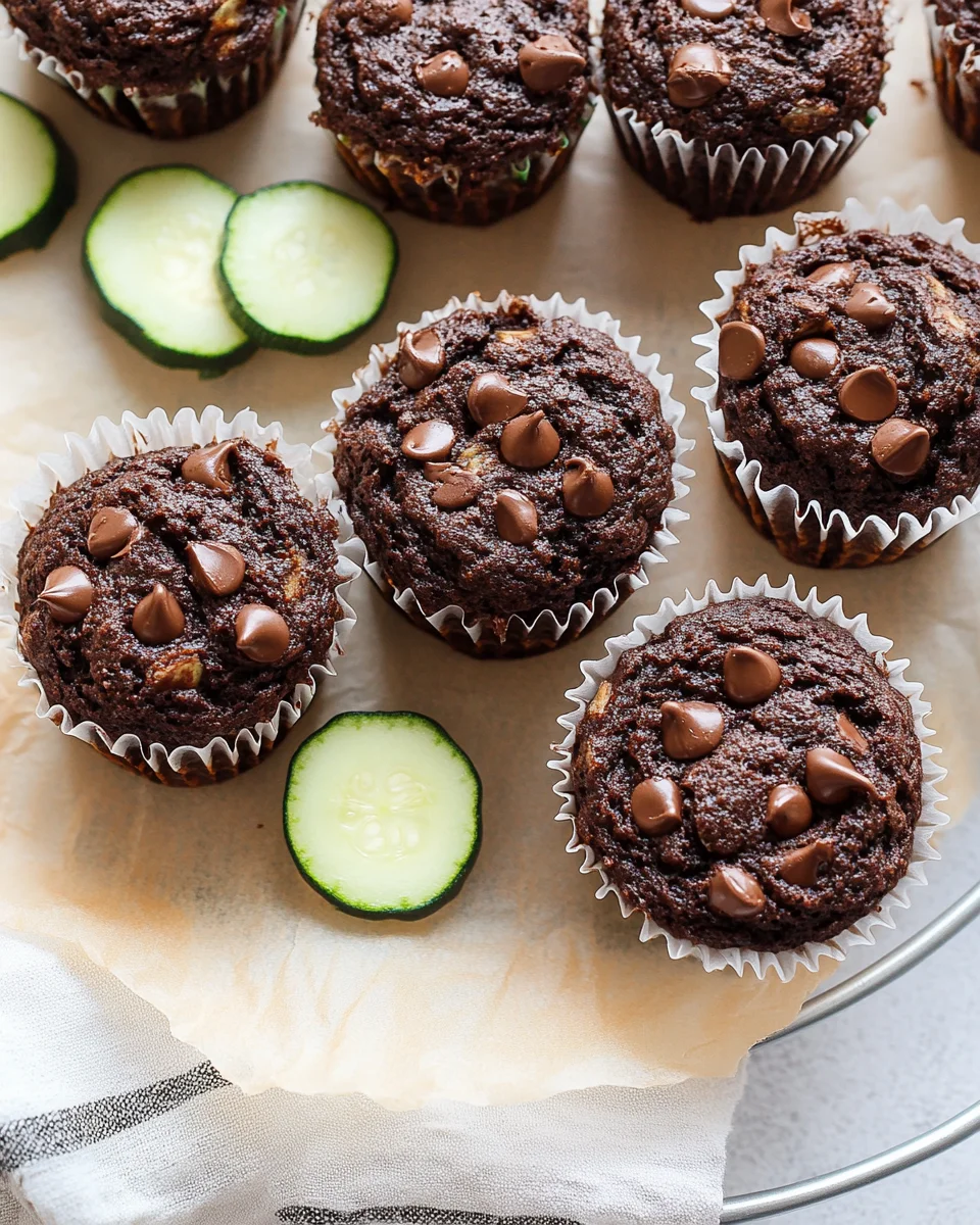 Healthy & Moist Chocolate Zucchini Muffins Healthy