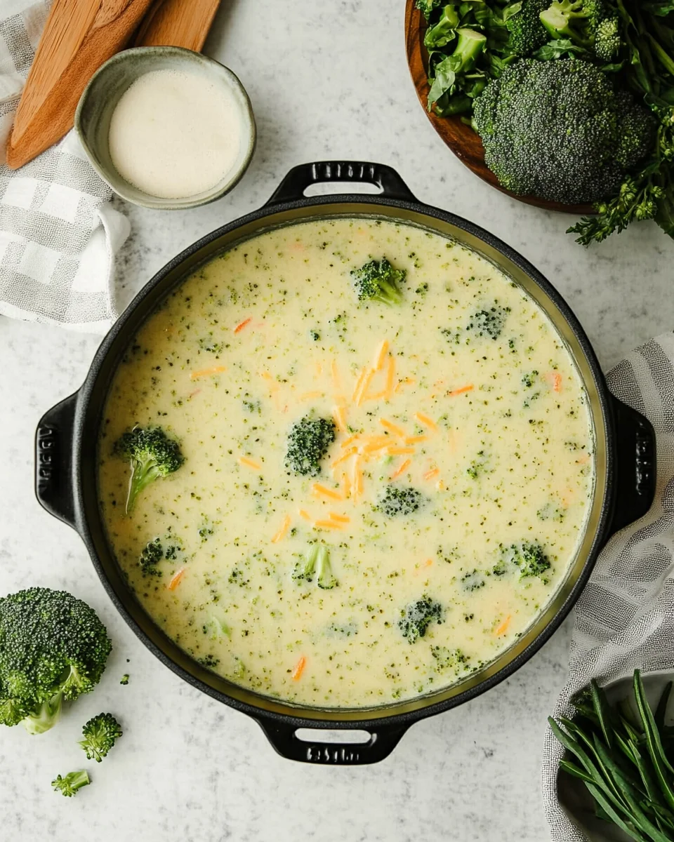 High Protein Broccoli Cheddar Soup High