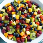 Honey Lime Rainbow Fruit Salad
