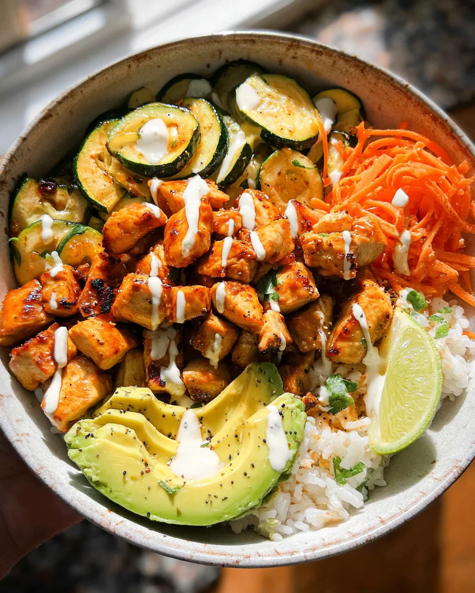 Hot Honey Chicken Bowls Hot