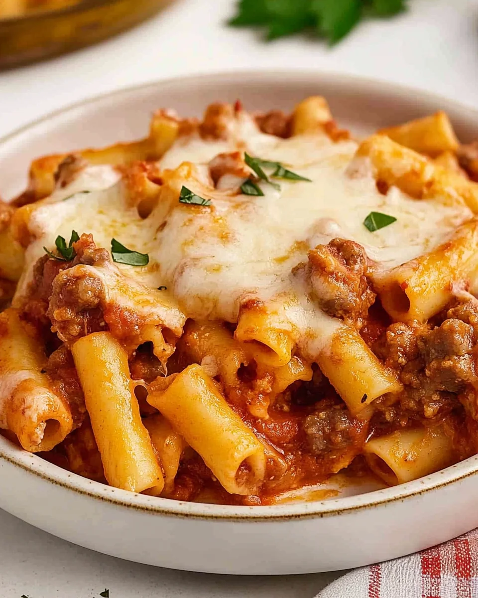 Italian Sausage Baked Ziti Italian