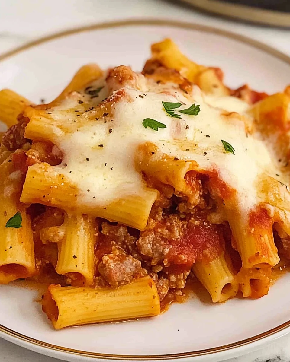 Italian Sausage Baked Ziti Italian