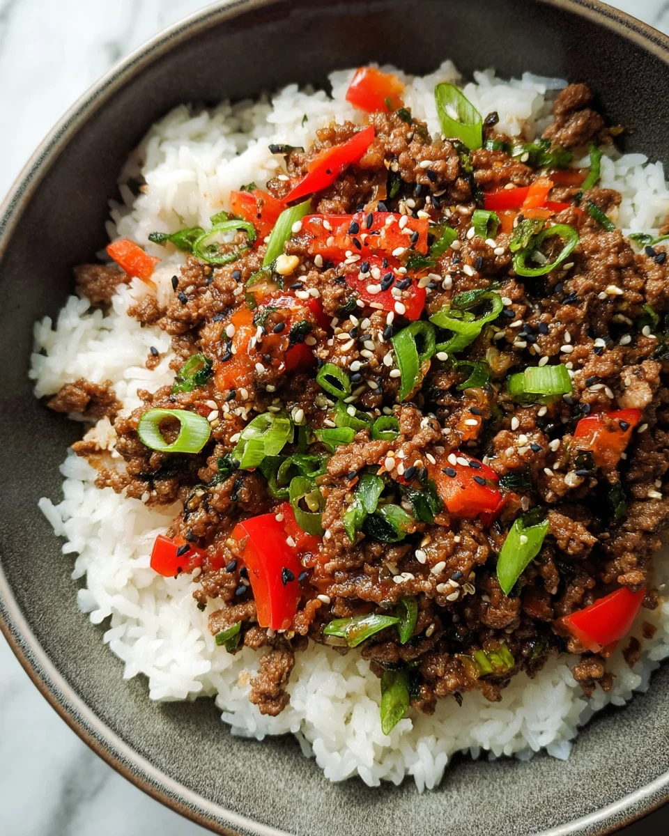 Korean Ground Beef Bowl Korean Ground Beef Bowl