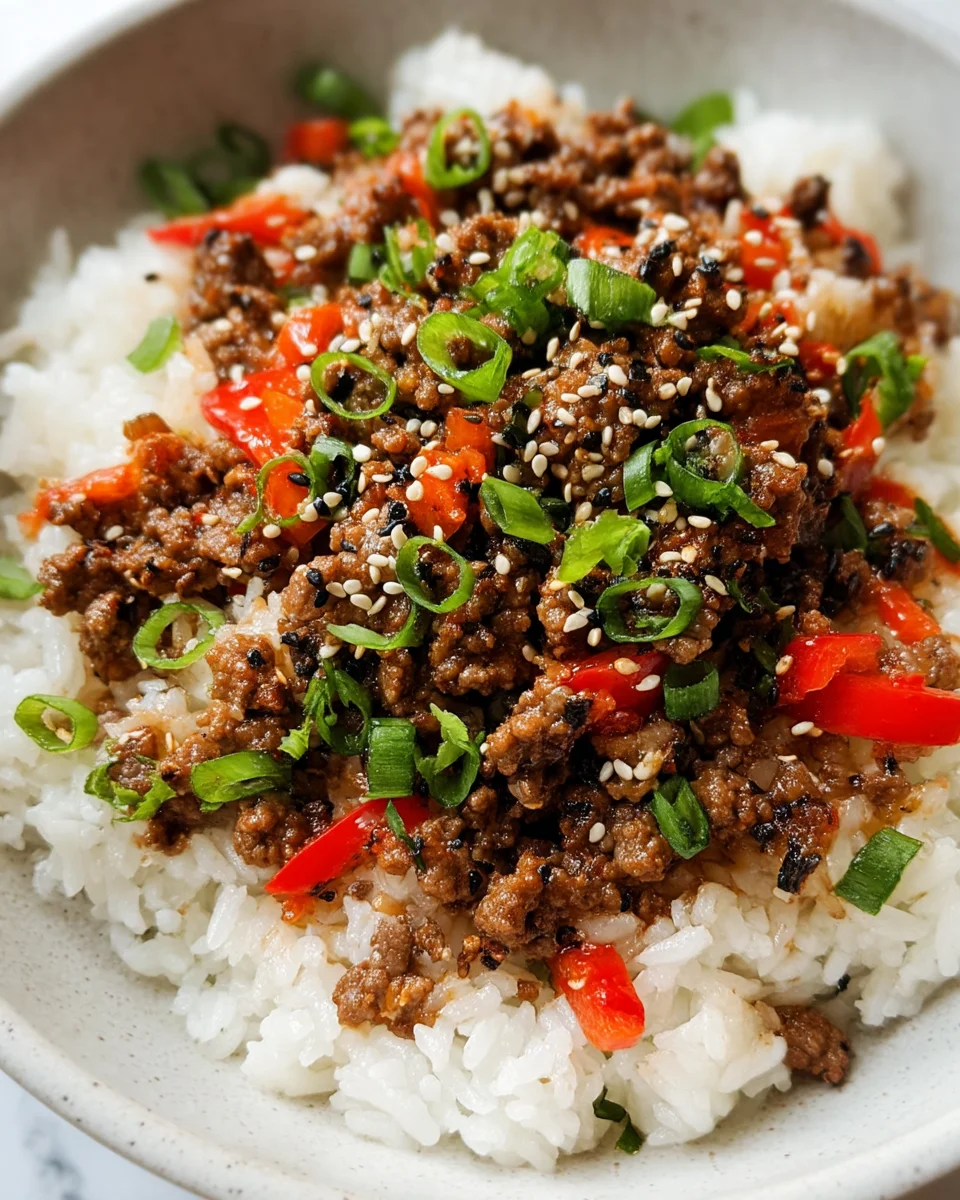 Korean Ground Beef Bowl Korean