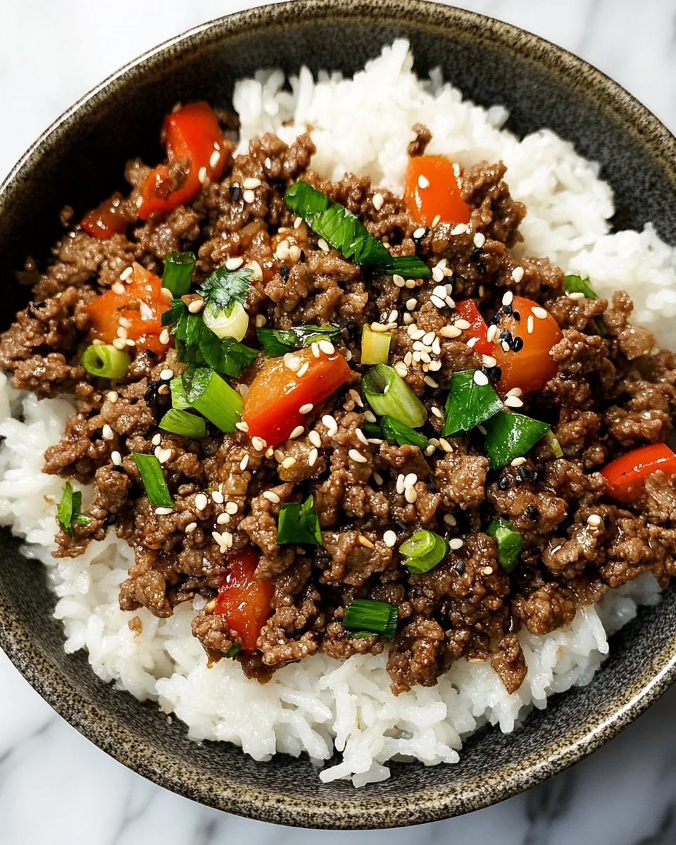 Korean Ground Beef Bowl Korean