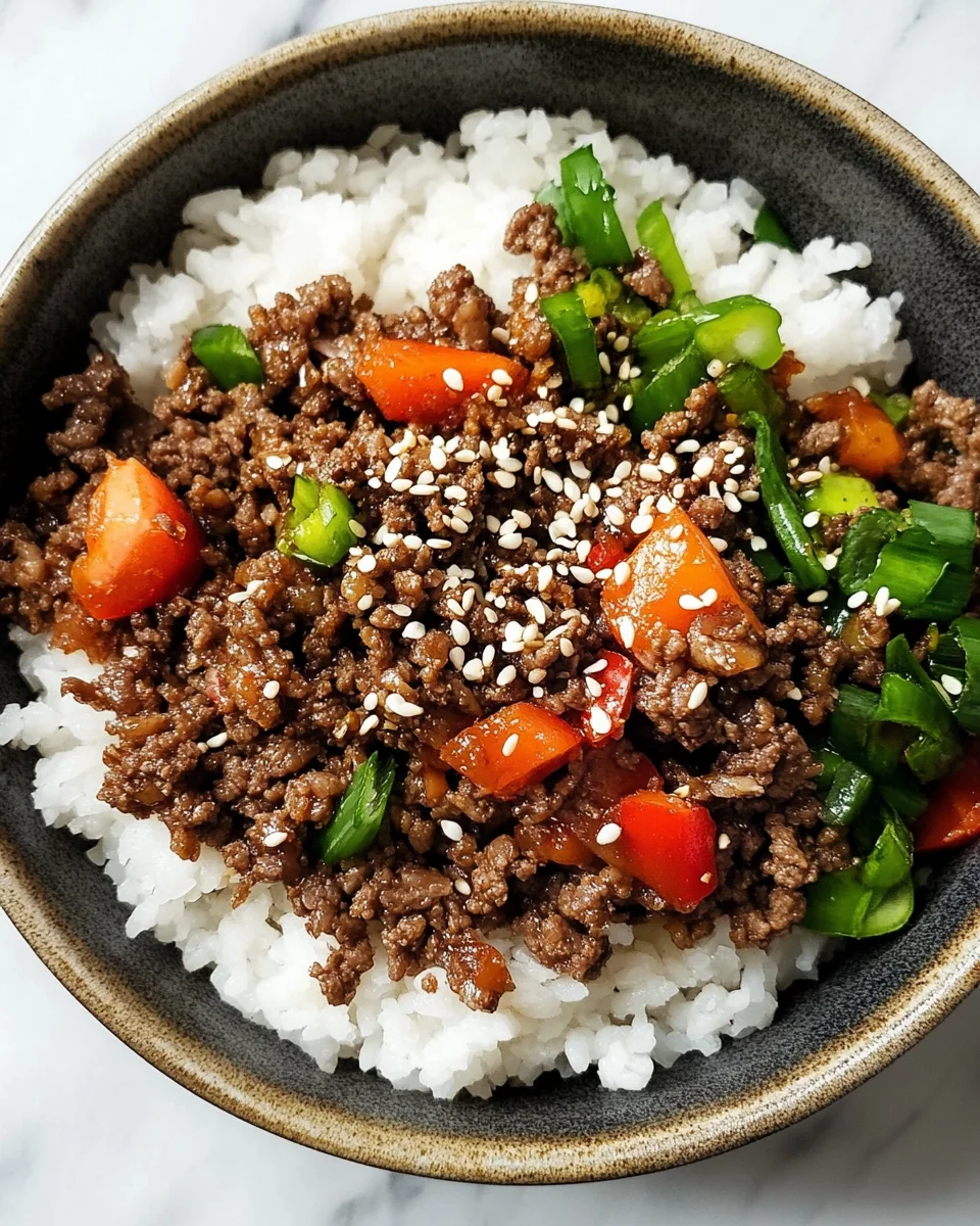 Korean Ground Beef Bowl Korean