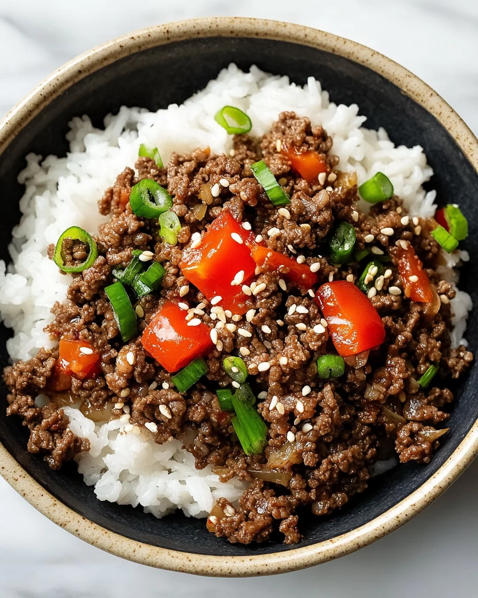 Korean Ground Beef Bowl Korean