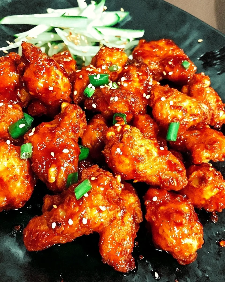 Korean Spicy and Sweet Fried Chicken Korean