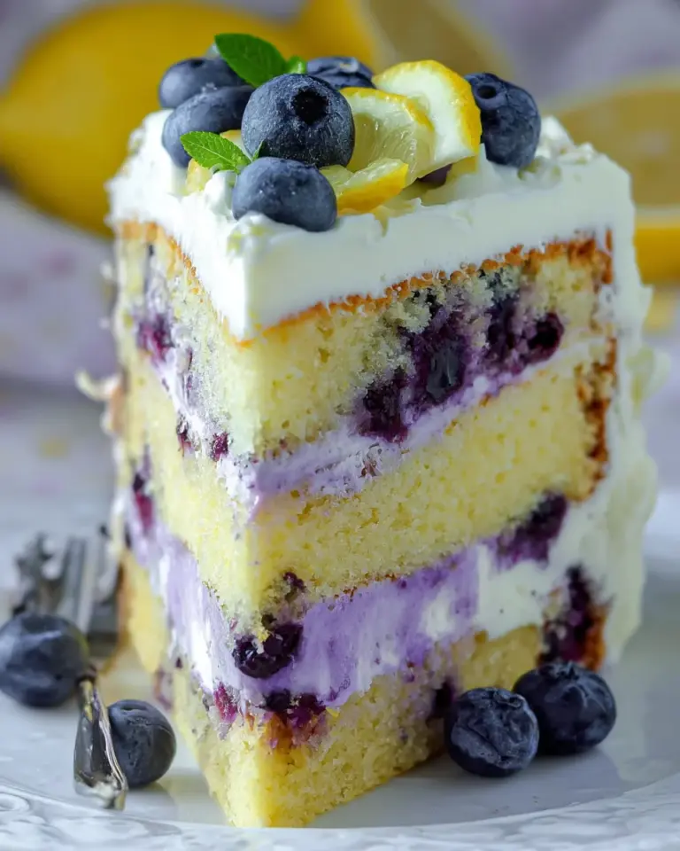 Lemon Blueberry Cheesecake Cake