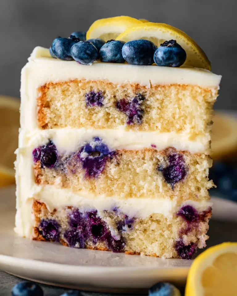 Lemon Blueberry Layer Cake
