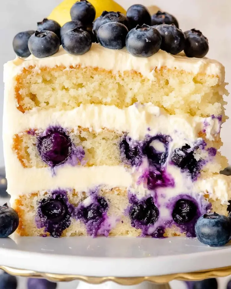 Lemon Blueberry Layer Cake