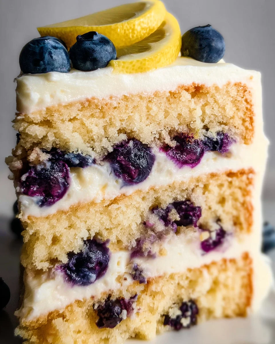 Lemon Blueberry Layer Cake Lemon