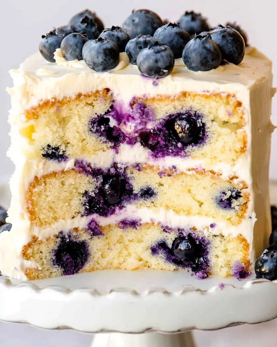 Lemon Blueberry Layer Cake Lemon