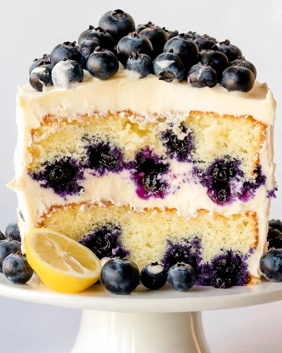 Lemon Blueberry Layer Cake Lemon