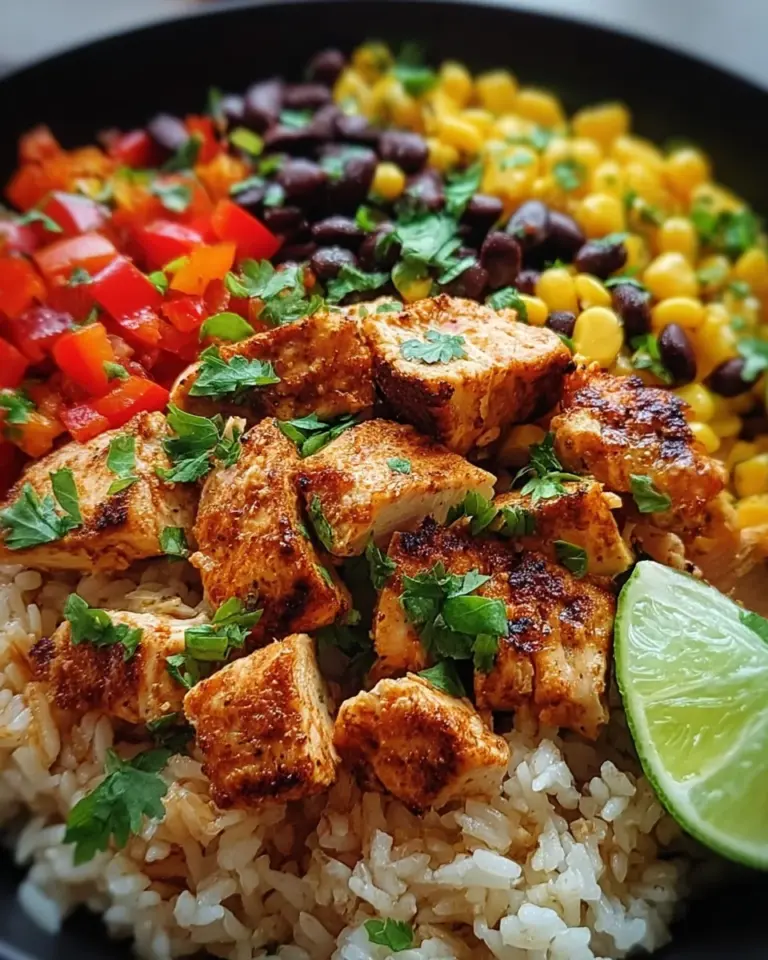 One Pan Chicken Burrito Bowl