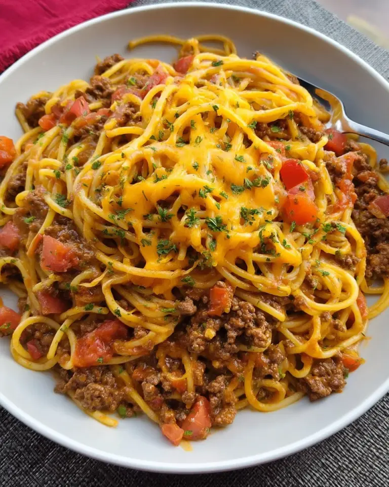 One Pot Taco Spaghetti