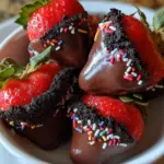 Oreo Truffle-Stuffed Strawberries