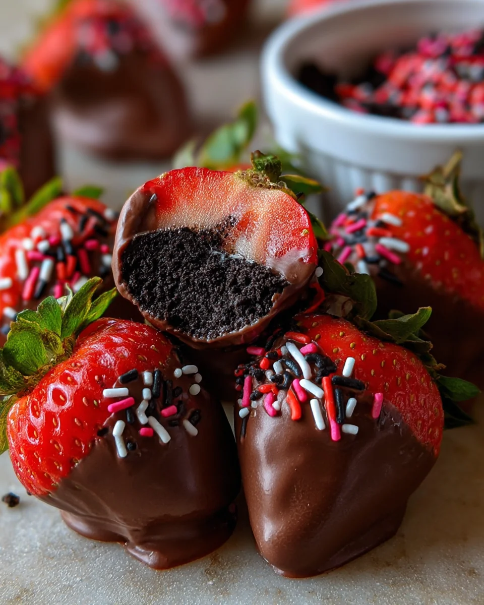 Oreo Truffle-Stuffed Strawberries Oreo
