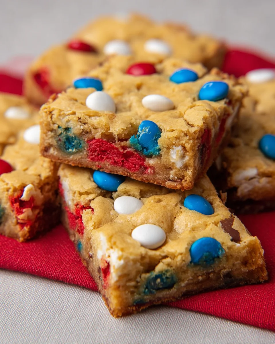 4th of July Cake-Mix Cookie Bars 4th