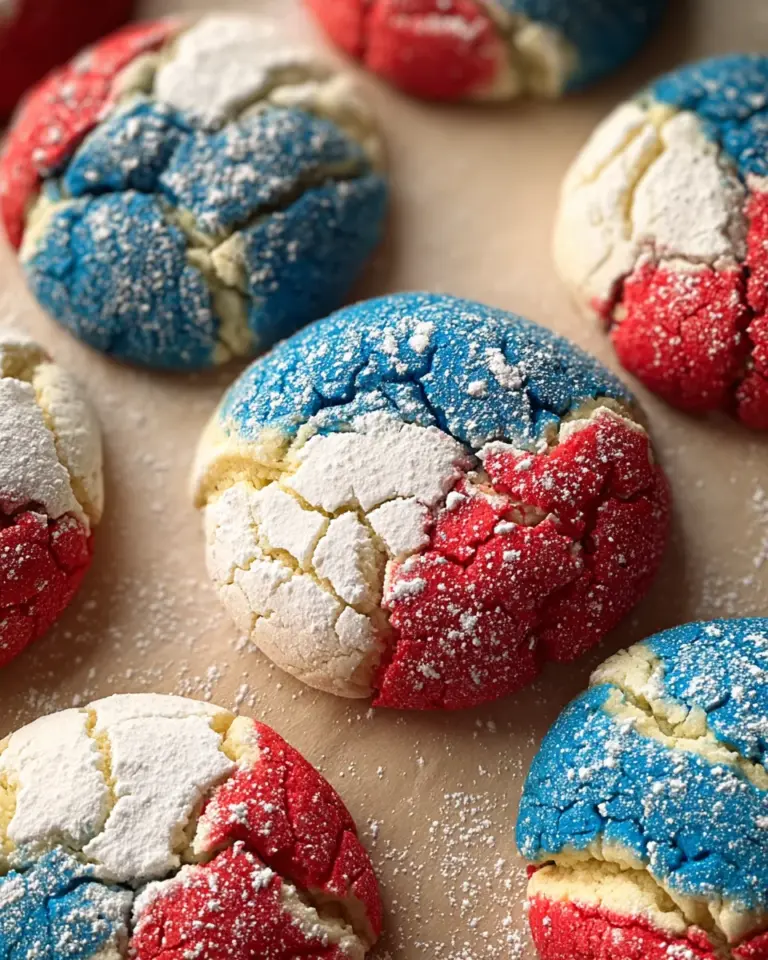 4th of July Crinkle Cookies