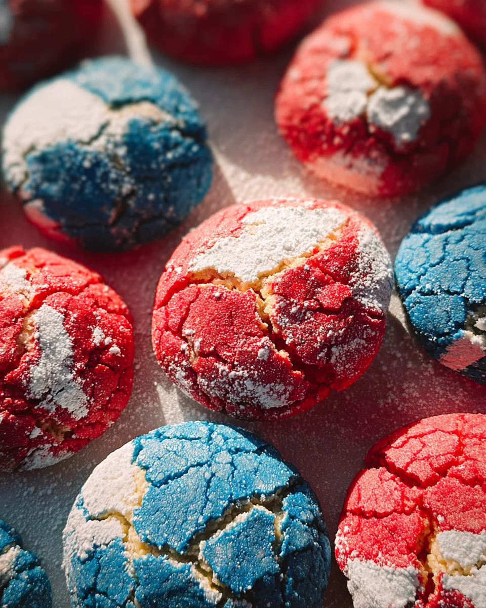 4th of July Crinkle Cookies 4th