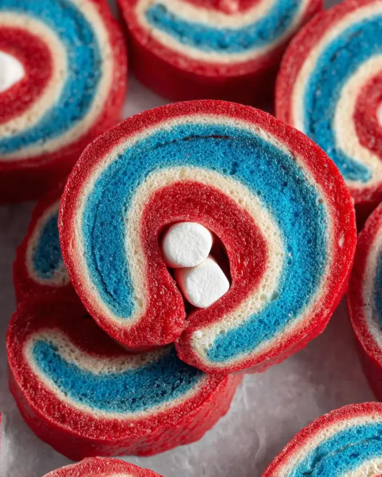 4th of July Marshmallow Pinwheels