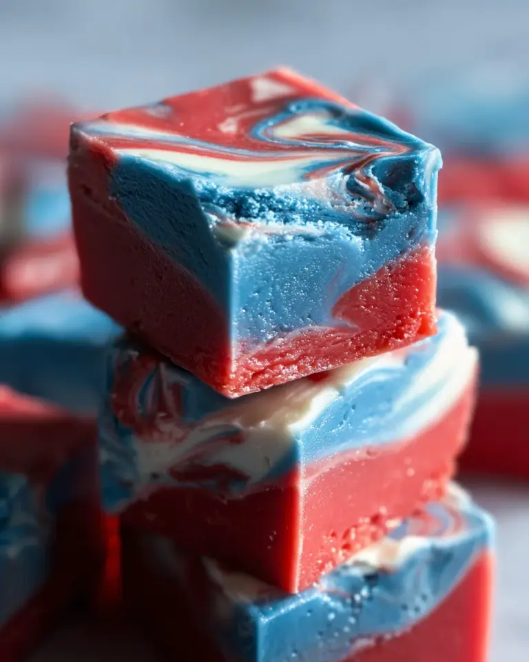4th of July Tie Dyed Fudge