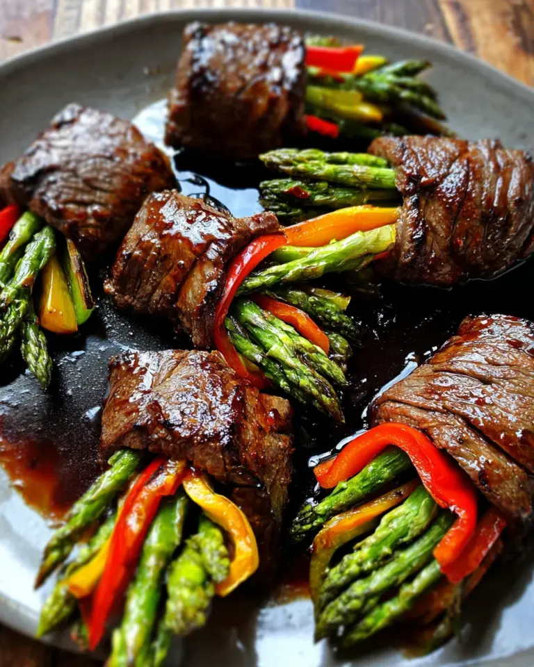 Air Fried Steak and Asparagus Bundles