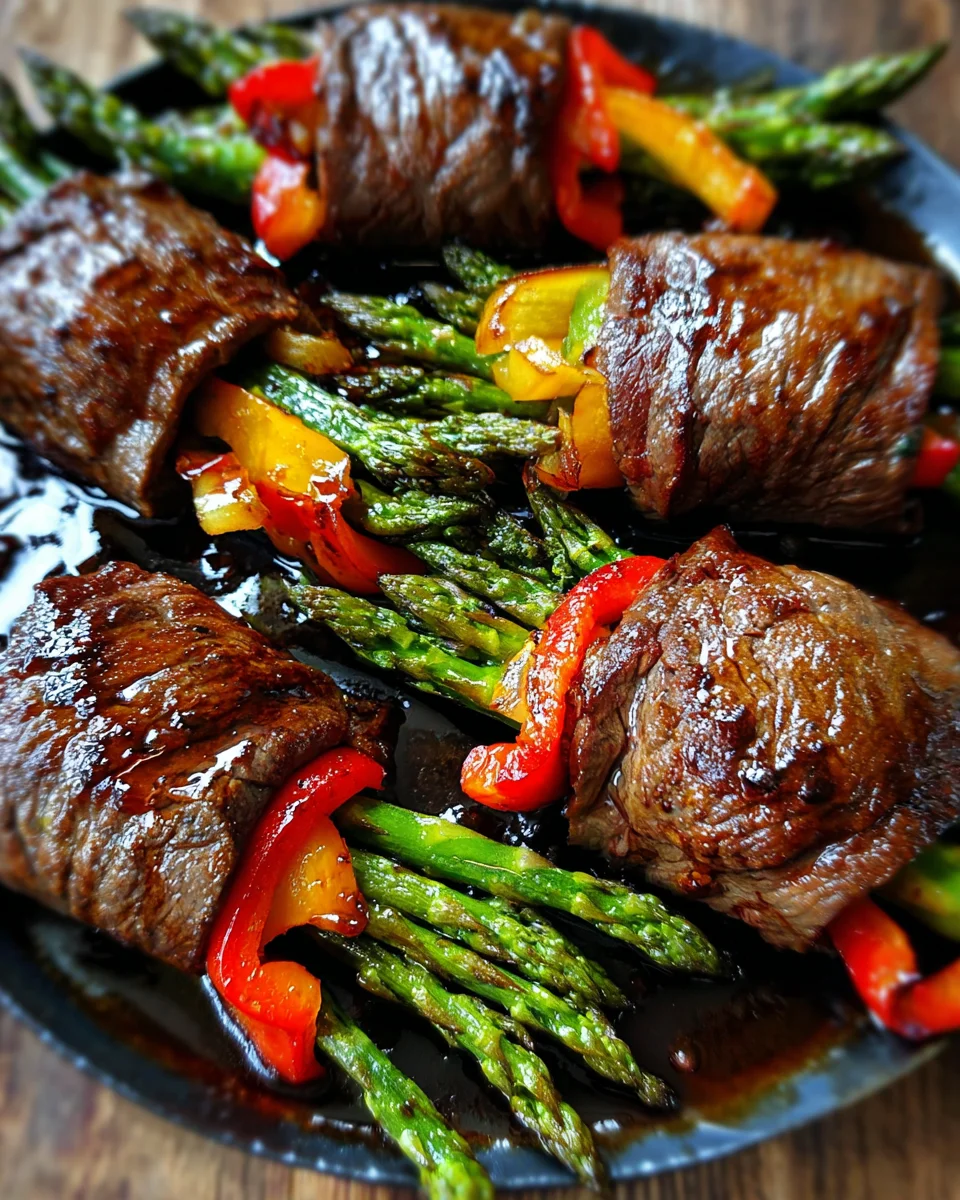 Air Fried Steak and Asparagus Bundles Air