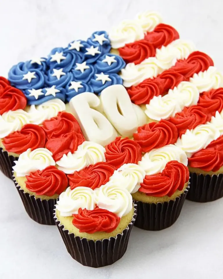 American Flag Cup Cake