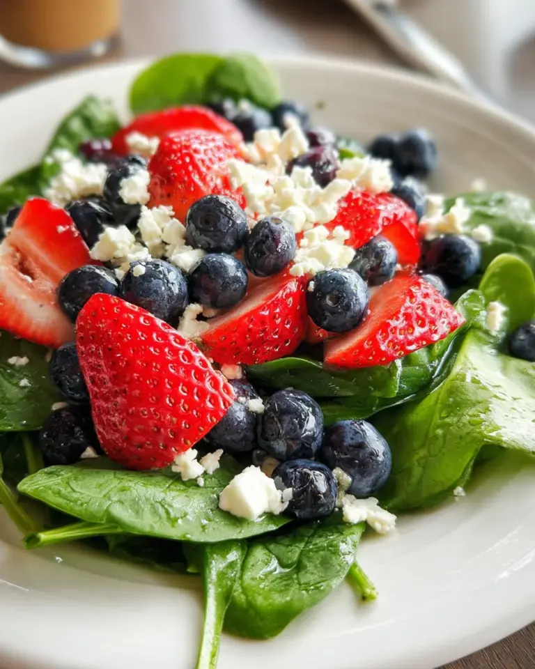 Berry, Feta and Spinach Salad