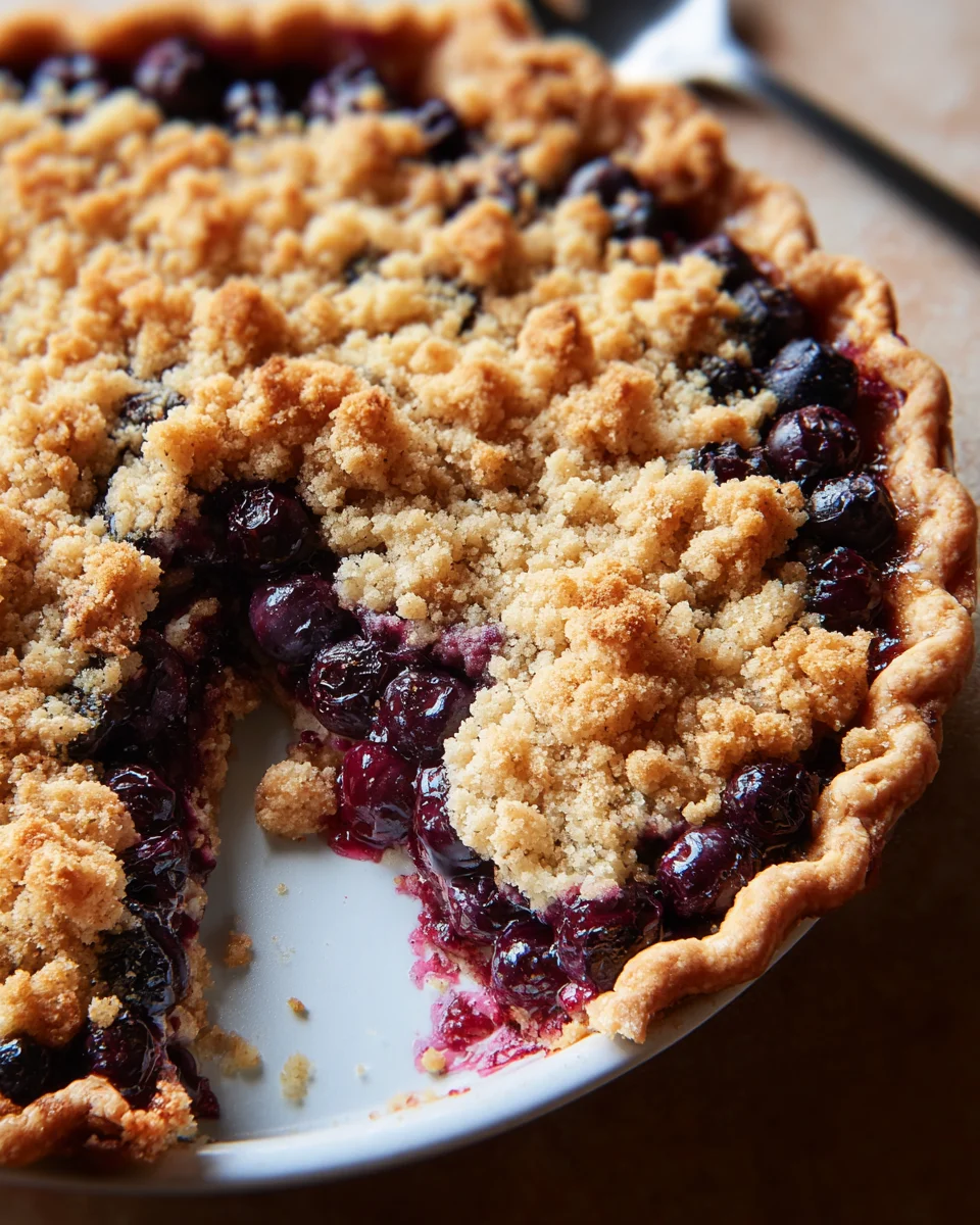 Blueberry Crumble Pie Blueberry