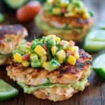 Chicken Burgers With Avocado Corn Salsa