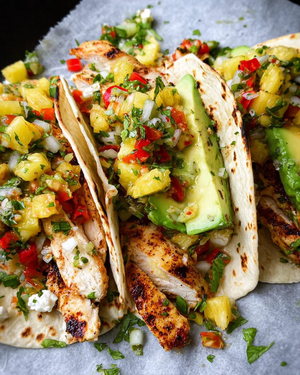 Chipotle Pineapple Chicken Tacos Chipotle