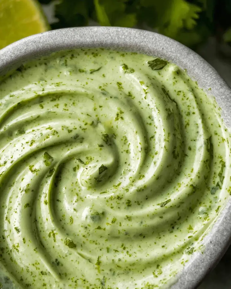 Creamy Cilantro Garlic Sauce With Jalapeños