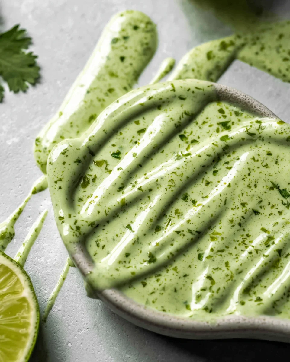 Creamy Cilantro Garlic Sauce With Jalapeños Creamy